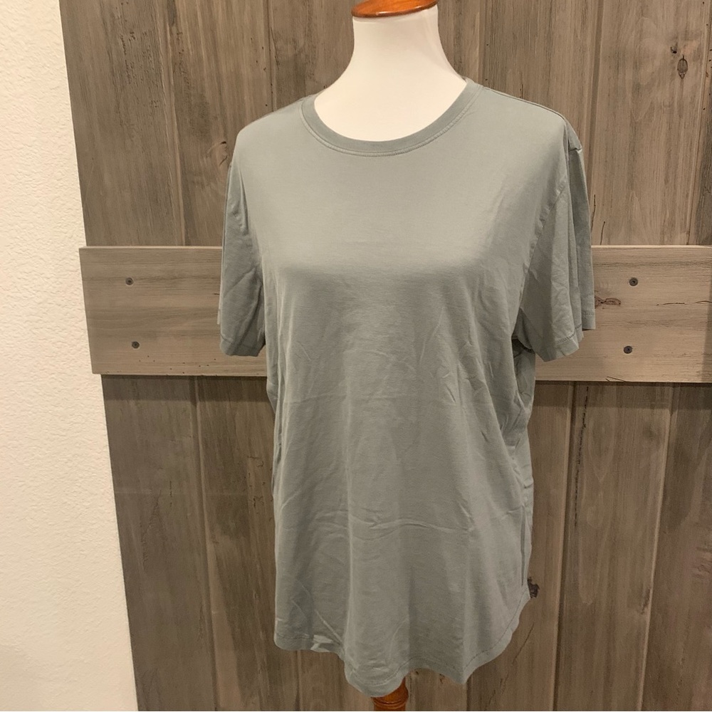 Cuts Clothing Sage Gray Curved Hem Athleisure Soft Shirt